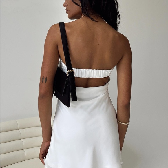 NEW, Princess Polly, “Phillipa” White Mini Dress Chic Party Bridal Shower Dress - Picture 7 of 9